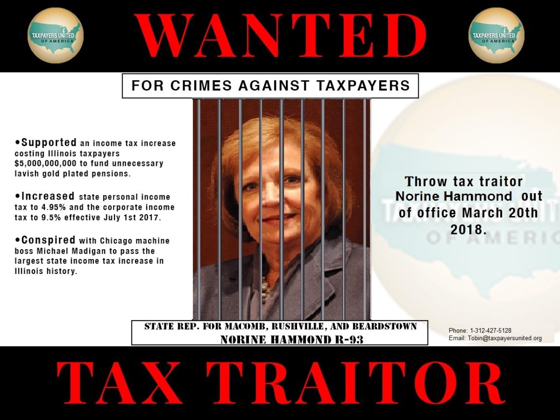 Taxpayers Name St. Rep. Norine K. Hammond “Taxpayer Traitor”
