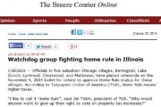 The Breeze Courier Online | Watchdog group fighting home rule in Illinois